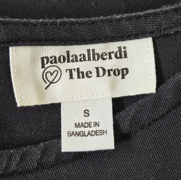 The Drop x Paola Alberdi Cut Out Back Peplum Waist Blouse Top Tencel size Small - Picture 14 of 16